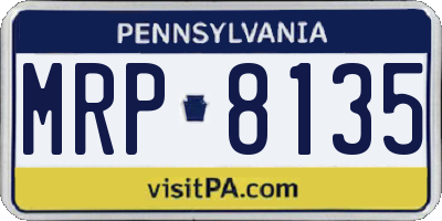 PA license plate MRP8135