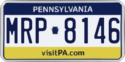 PA license plate MRP8146