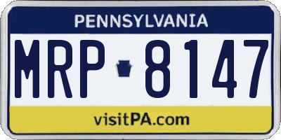PA license plate MRP8147
