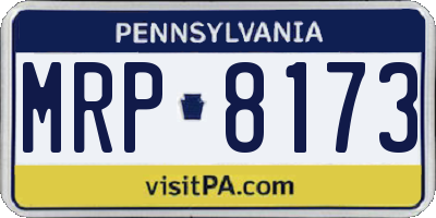 PA license plate MRP8173