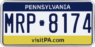 PA license plate MRP8174