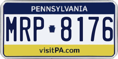 PA license plate MRP8176