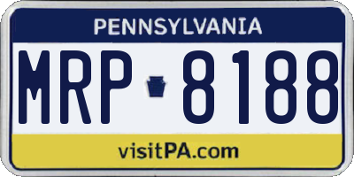 PA license plate MRP8188