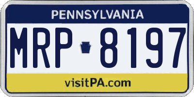 PA license plate MRP8197
