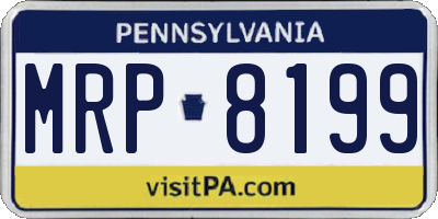 PA license plate MRP8199