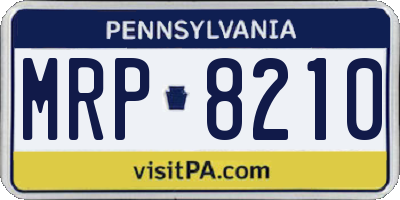 PA license plate MRP8210