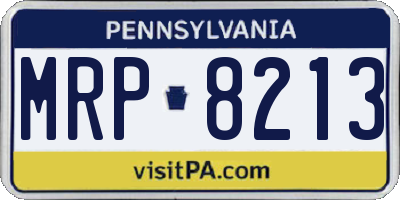PA license plate MRP8213