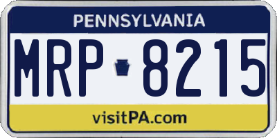 PA license plate MRP8215