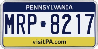 PA license plate MRP8217