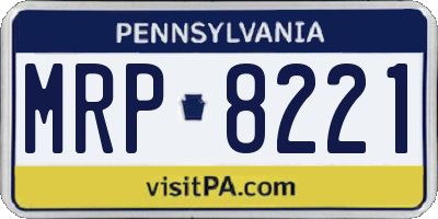PA license plate MRP8221