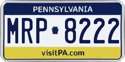 PA license plate MRP8222