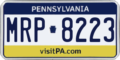 PA license plate MRP8223
