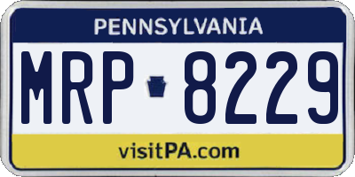 PA license plate MRP8229