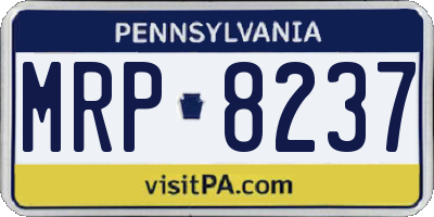 PA license plate MRP8237