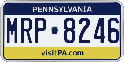 PA license plate MRP8246