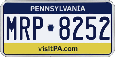 PA license plate MRP8252