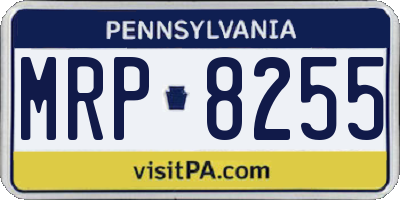 PA license plate MRP8255