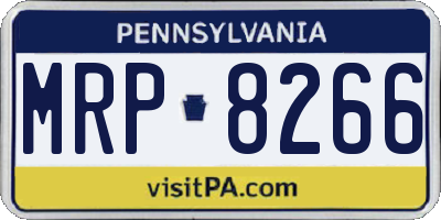 PA license plate MRP8266