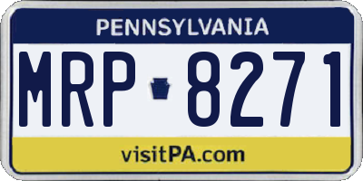 PA license plate MRP8271