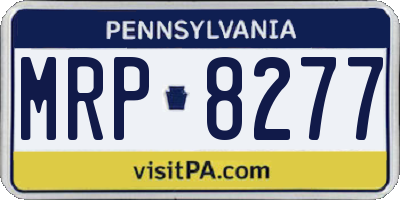 PA license plate MRP8277