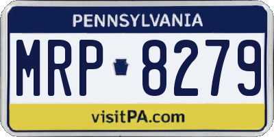 PA license plate MRP8279