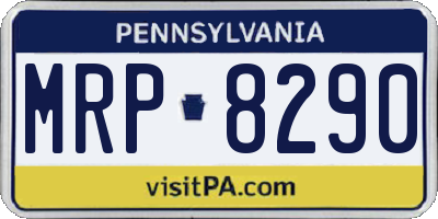 PA license plate MRP8290