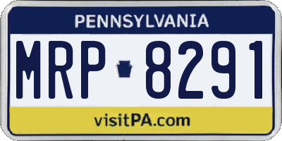 PA license plate MRP8291