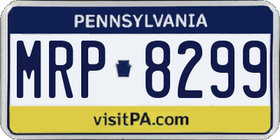PA license plate MRP8299