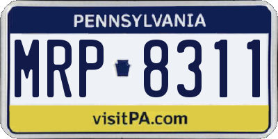 PA license plate MRP8311