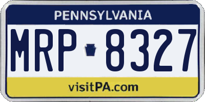PA license plate MRP8327