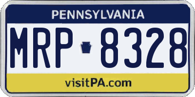 PA license plate MRP8328