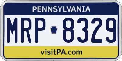 PA license plate MRP8329