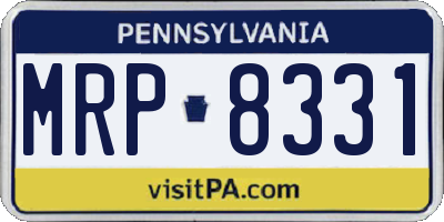 PA license plate MRP8331