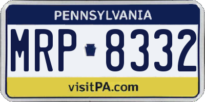 PA license plate MRP8332