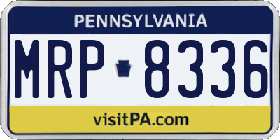 PA license plate MRP8336