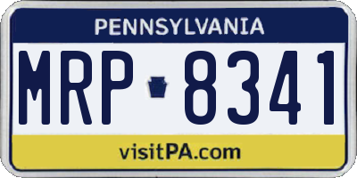 PA license plate MRP8341