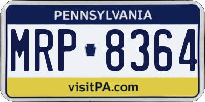 PA license plate MRP8364