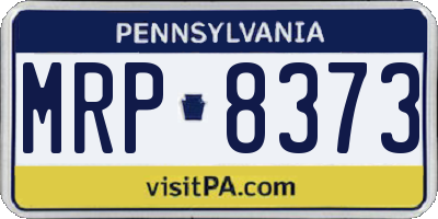 PA license plate MRP8373