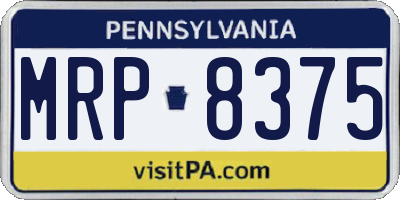 PA license plate MRP8375