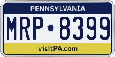 PA license plate MRP8399