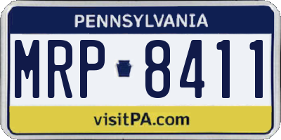 PA license plate MRP8411