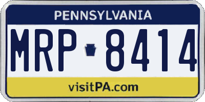 PA license plate MRP8414