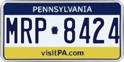 PA license plate MRP8424