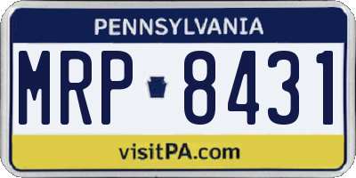 PA license plate MRP8431