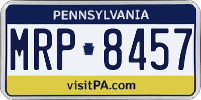 PA license plate MRP8457