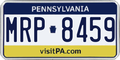 PA license plate MRP8459