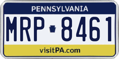 PA license plate MRP8461