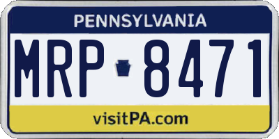PA license plate MRP8471