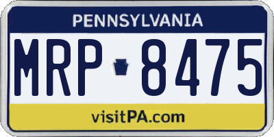 PA license plate MRP8475
