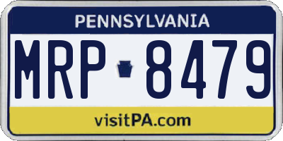 PA license plate MRP8479